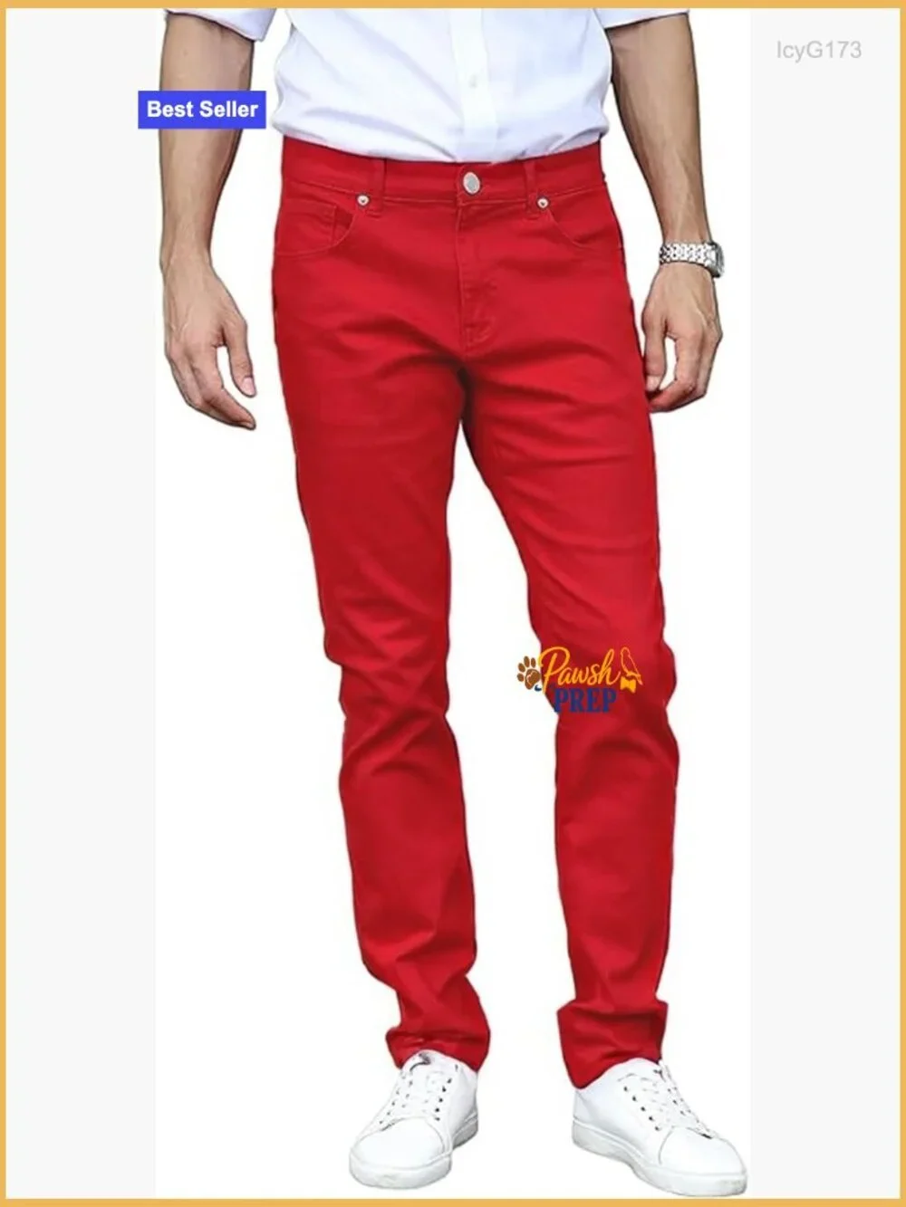 Men's Slim-Fit Stretch Denim Jeans 5-Pocket Casual
